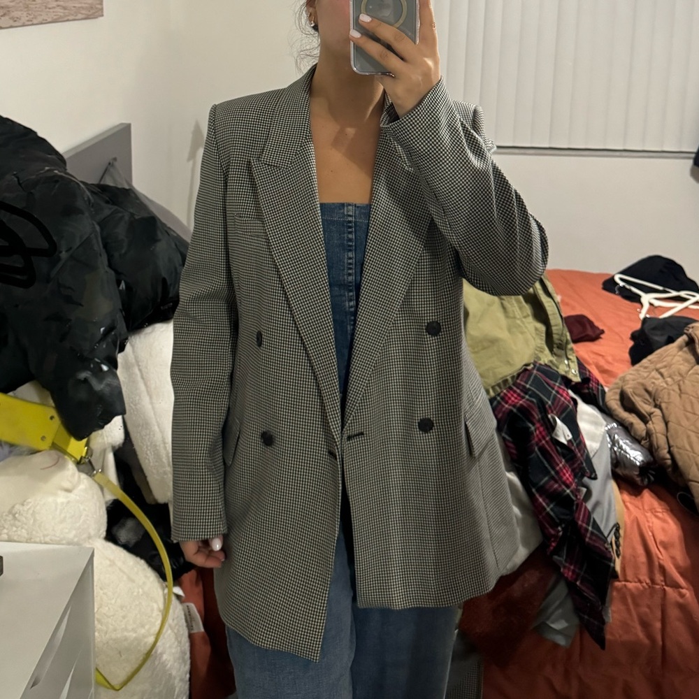 Gingham Zara Blazer